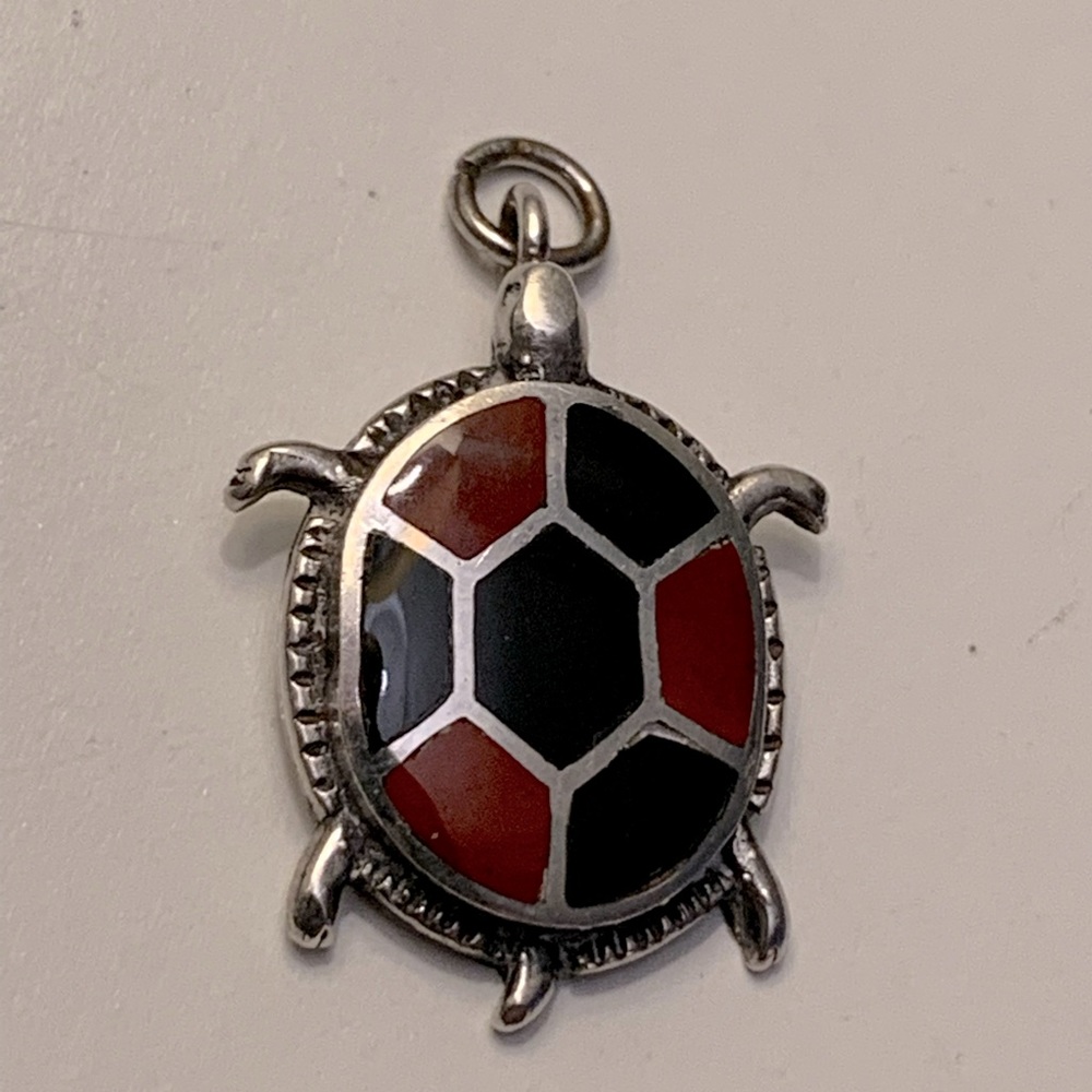 Sterling Onyx & Bloodstone Pendant